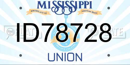 ID78728 Mississippi License Plate