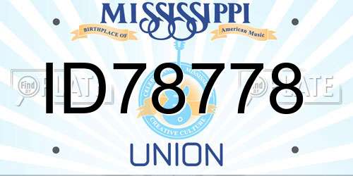 ID78778 Mississippi License Plate