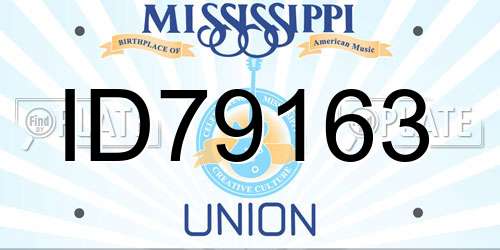 ID79163 Mississippi License Plate