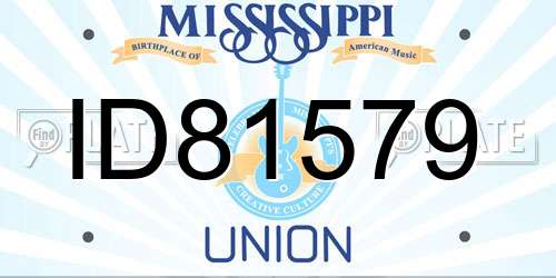 ID81579 Mississippi License Plate