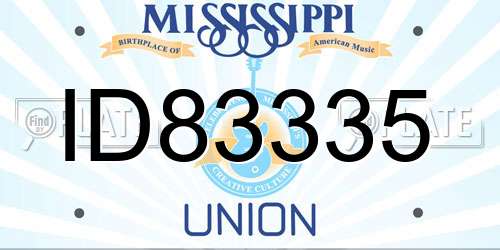 ID83335 Mississippi License Plate