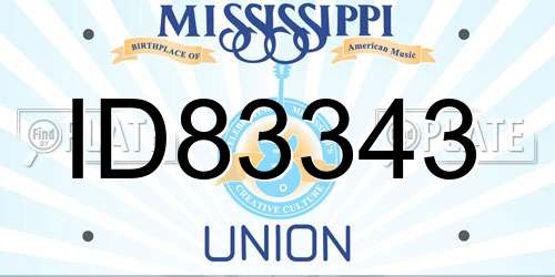 ID83343 Mississippi License Plate