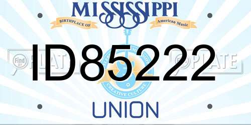 ID85222 Mississippi License Plate