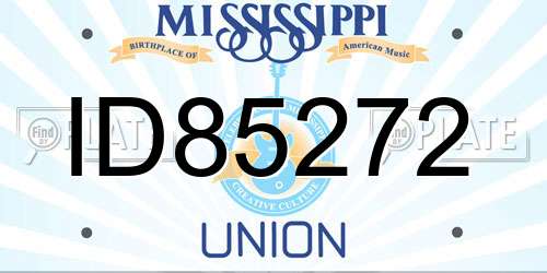 ID85272 Mississippi License Plate