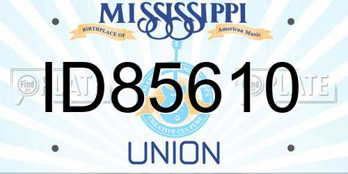ID85610 Mississippi License Plate