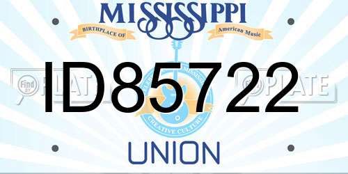 ID85722 Mississippi License Plate