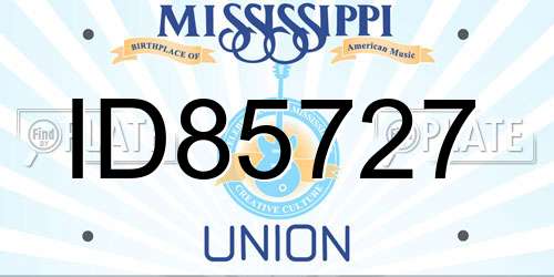 ID85727 Mississippi License Plate