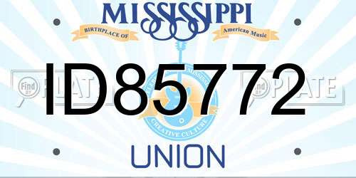ID85772 Mississippi License Plate