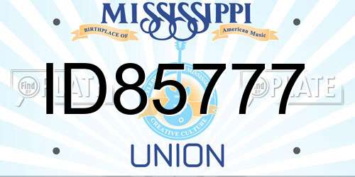 ID85777 Mississippi License Plate