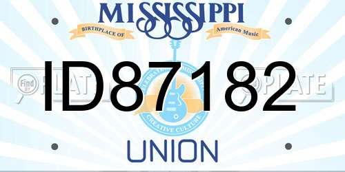ID87182 Mississippi License Plate