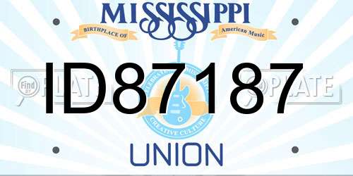 ID87187 Mississippi License Plate
