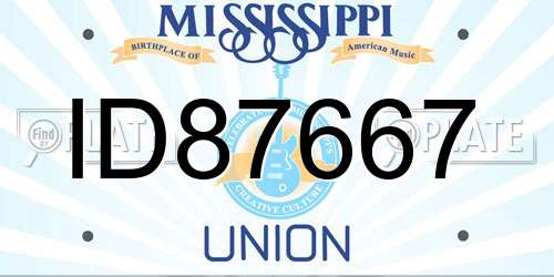 ID87667 Mississippi License Plate