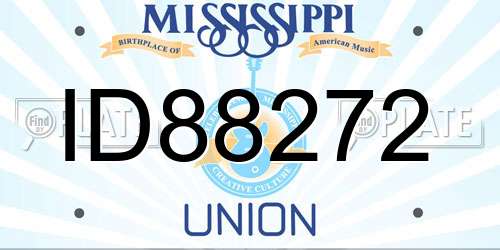 ID88272 Mississippi License Plate