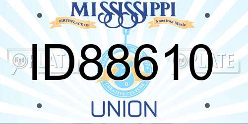 ID88610 Mississippi License Plate