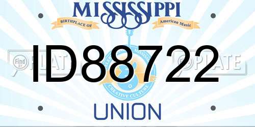 ID88722 Mississippi License Plate