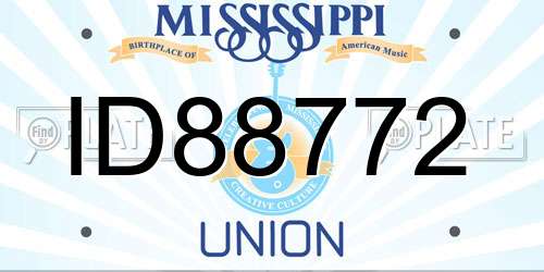 ID88772 Mississippi License Plate
