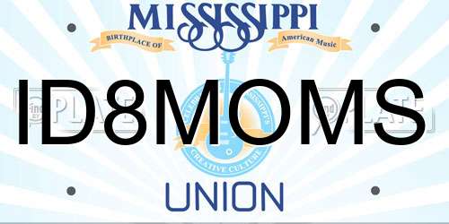 ID8MOMS Mississippi License Plate