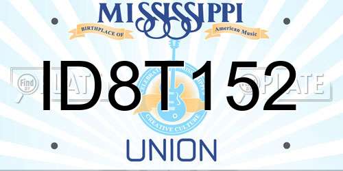 ID8T152 Mississippi License Plate