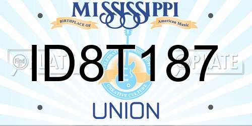 ID8T187 Mississippi License Plate