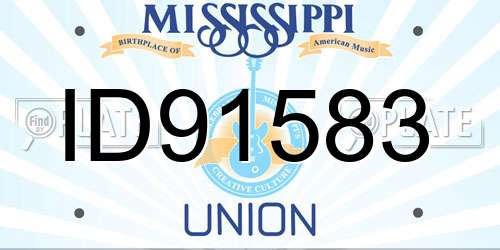 ID91583 Mississippi License Plate
