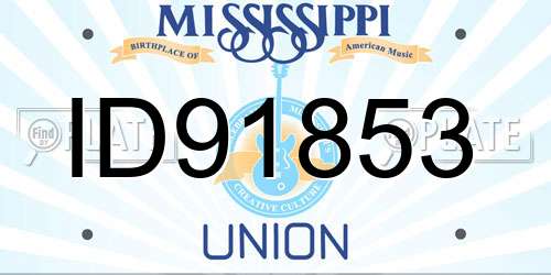 ID91853 Mississippi License Plate