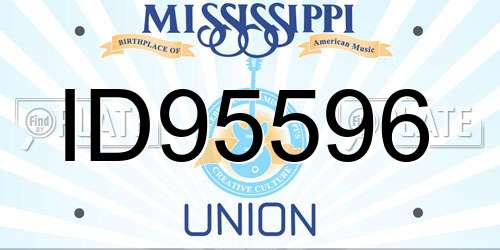 ID95596 Mississippi License Plate