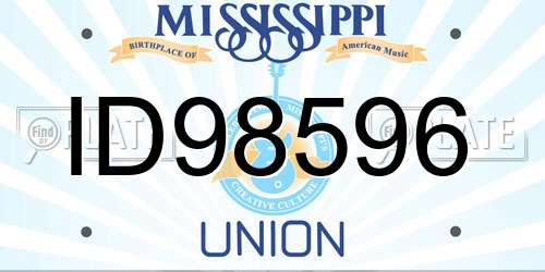 ID98596 Mississippi License Plate