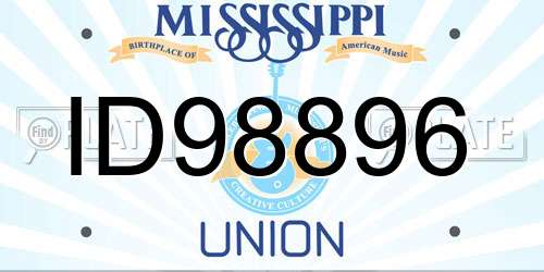 ID98896 Mississippi License Plate