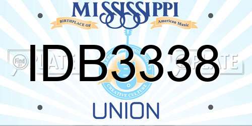 IDB3338 Mississippi License Plate