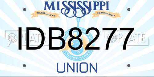 IDB8277 Mississippi License Plate