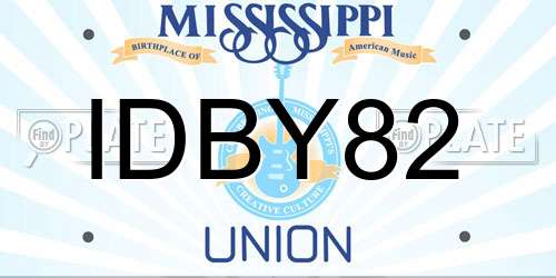 IDBY82 Mississippi License Plate