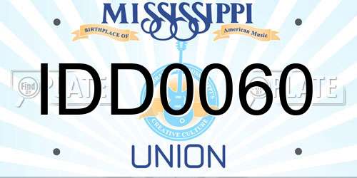 IDD0060 Mississippi License Plate