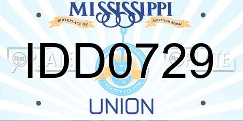 IDD0729 Mississippi License Plate