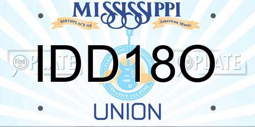 IDD18O Mississippi License Plate
