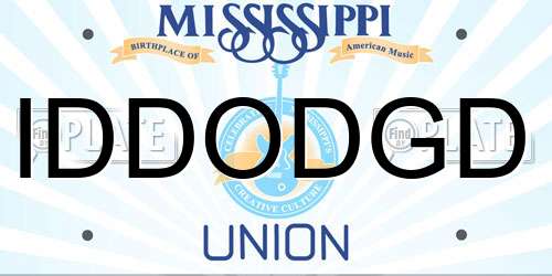 IDDODGD Mississippi License Plate