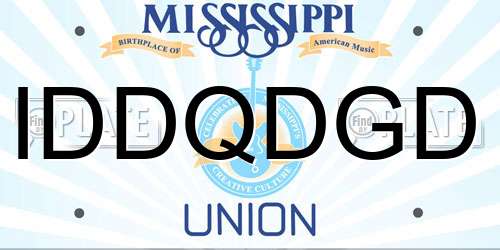 IDDQDGD Mississippi License Plate