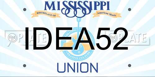 IDEA52 Mississippi License Plate