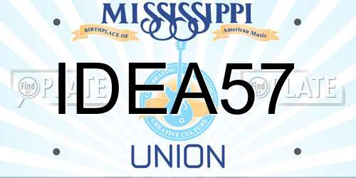 IDEA57 Mississippi License Plate