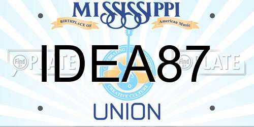 IDEA87 Mississippi License Plate