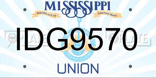 IDG9570 Mississippi License Plate