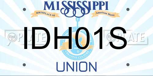 IDH01S Mississippi License Plate