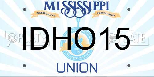 IDHO15 Mississippi License Plate
