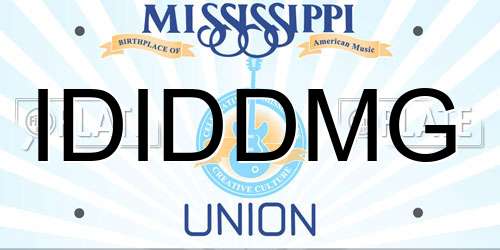 IDIDDMG Mississippi License Plate