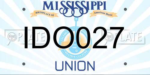 IDO027 Mississippi License Plate