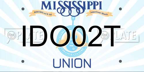 IDO02T Mississippi License Plate