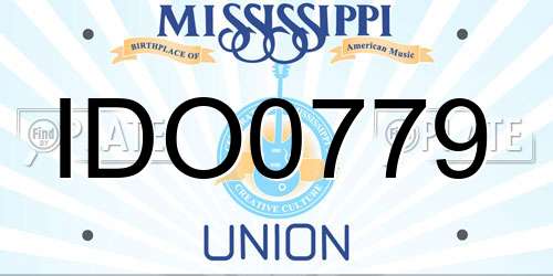 IDO0779 Mississippi License Plate