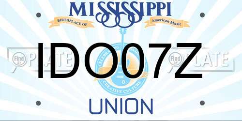 IDO07Z Mississippi License Plate