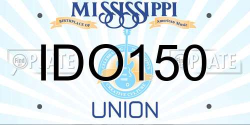 IDO150 Mississippi License Plate