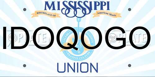 IDOQOGO Mississippi License Plate