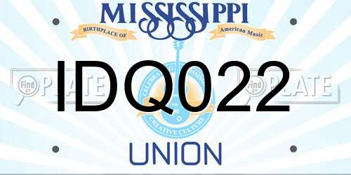 IDQ022 Mississippi License Plate